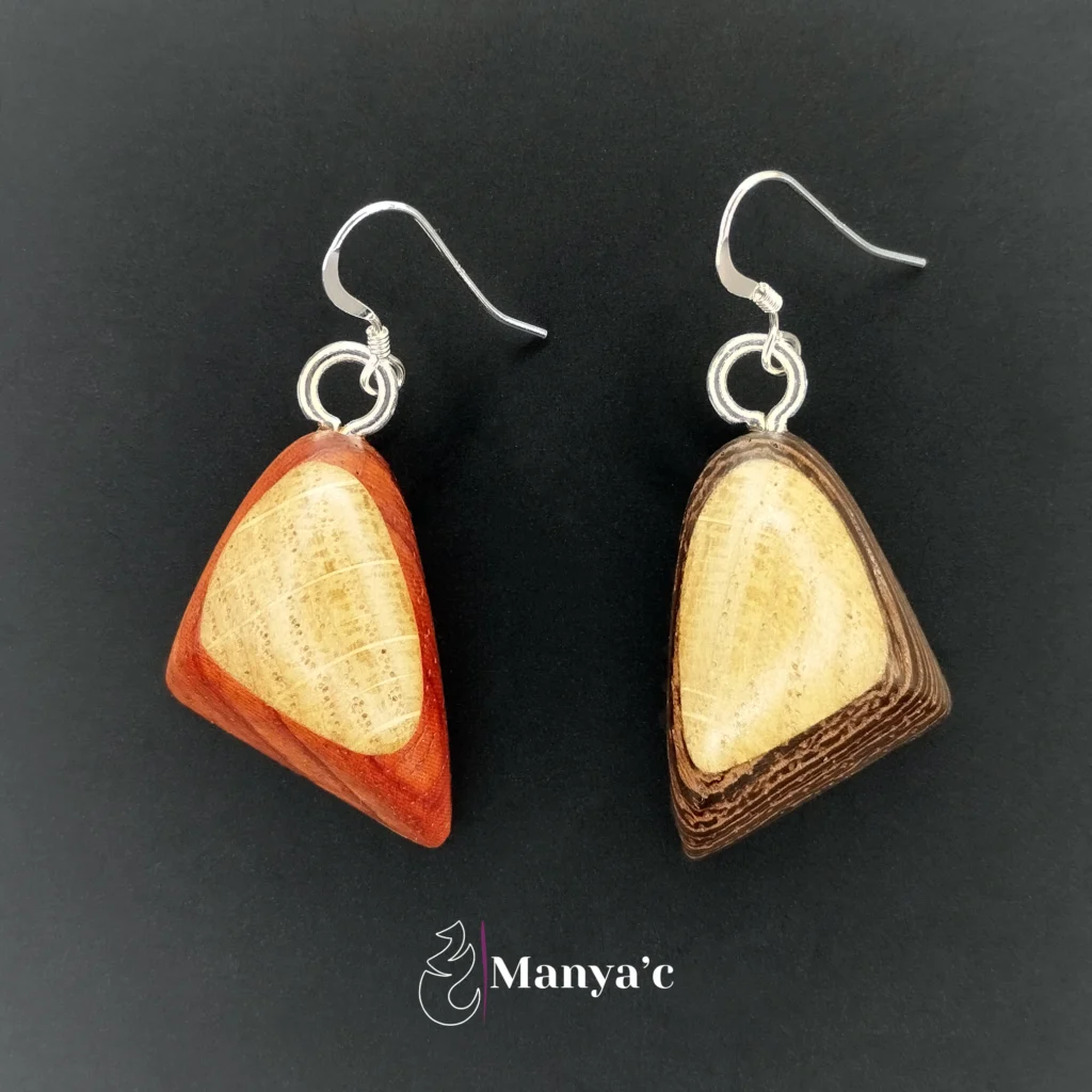 Boucles d'oreilles ethniques de graines, Bijoux Artisanal